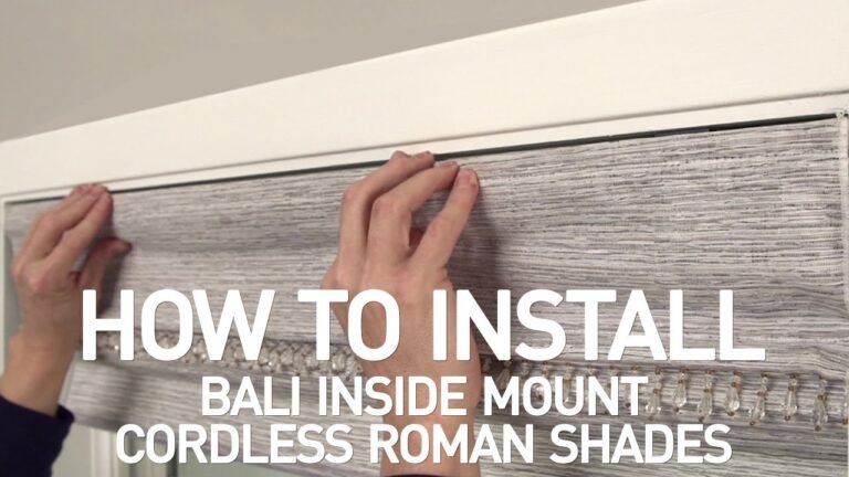 How to Install a Roman Shade Inside Mount