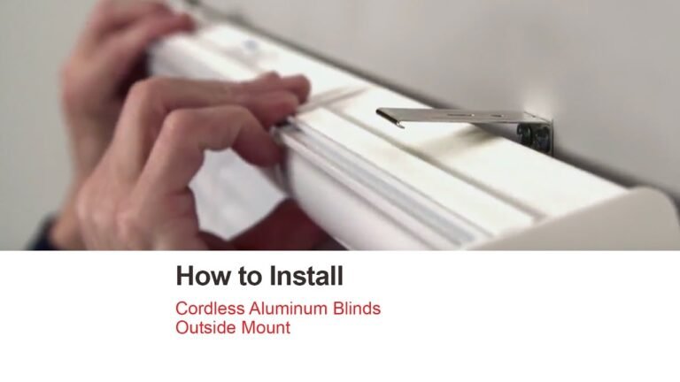 How to Install Cordless Mini Blind