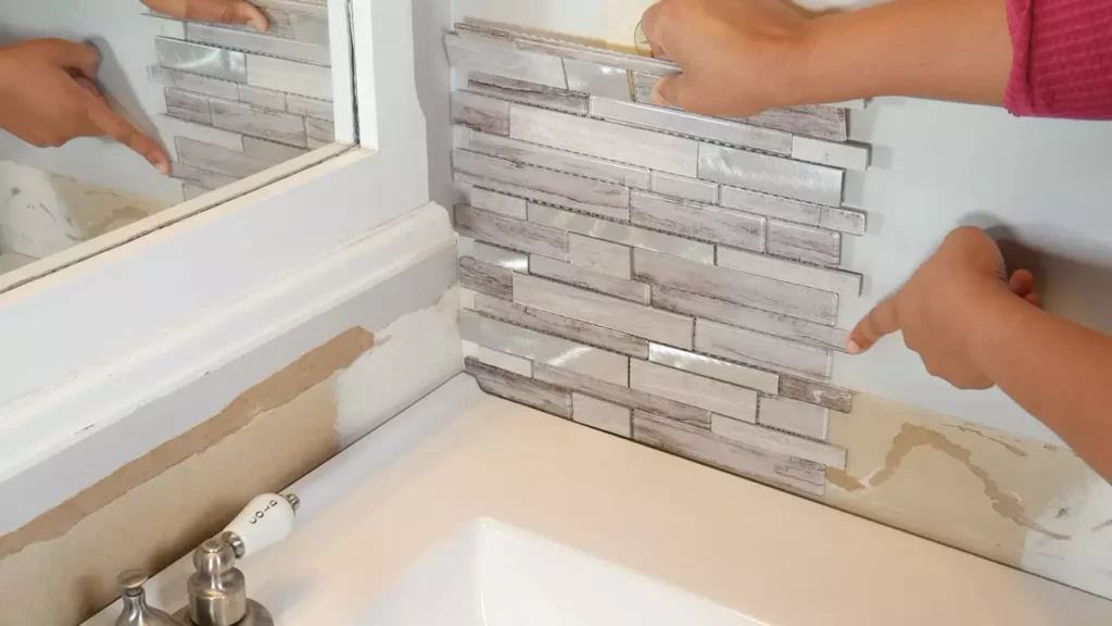 How to Install a Tile Backsplash in Bathroom